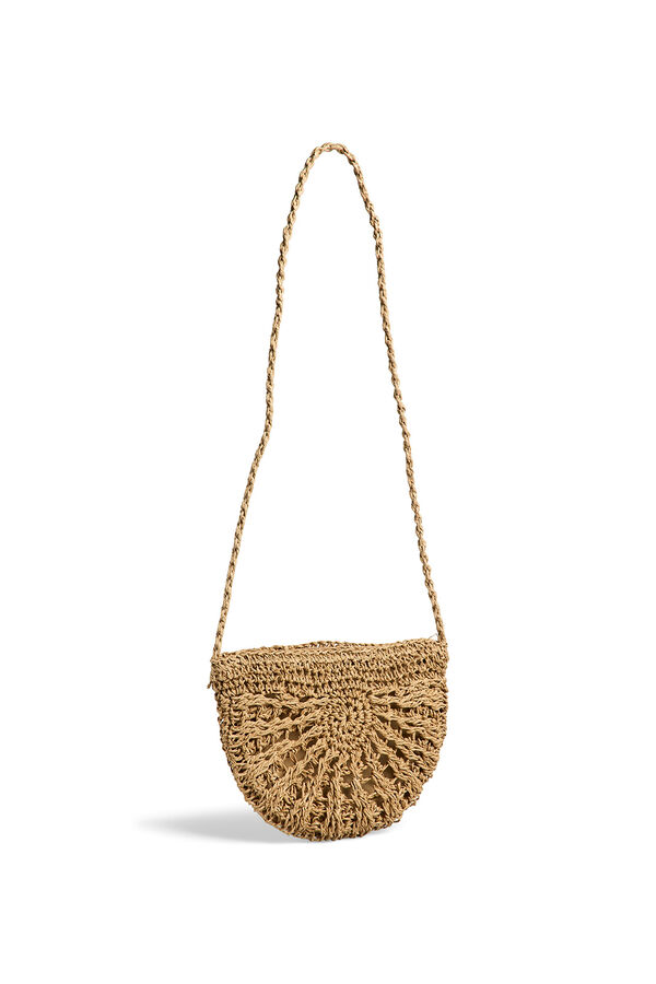 Pieces Bolso Paperstraw con cremallera nude