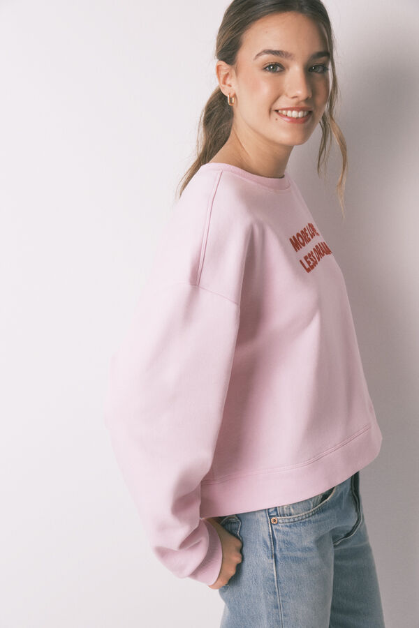 Women'secret Sudadera algod&oacute;n rosa rosa