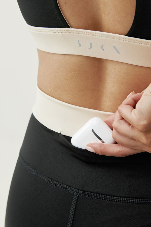 Born Living Yoga Sujetador top deportivo Fiorella negro/blanco&nbsp;&nbsp; negro