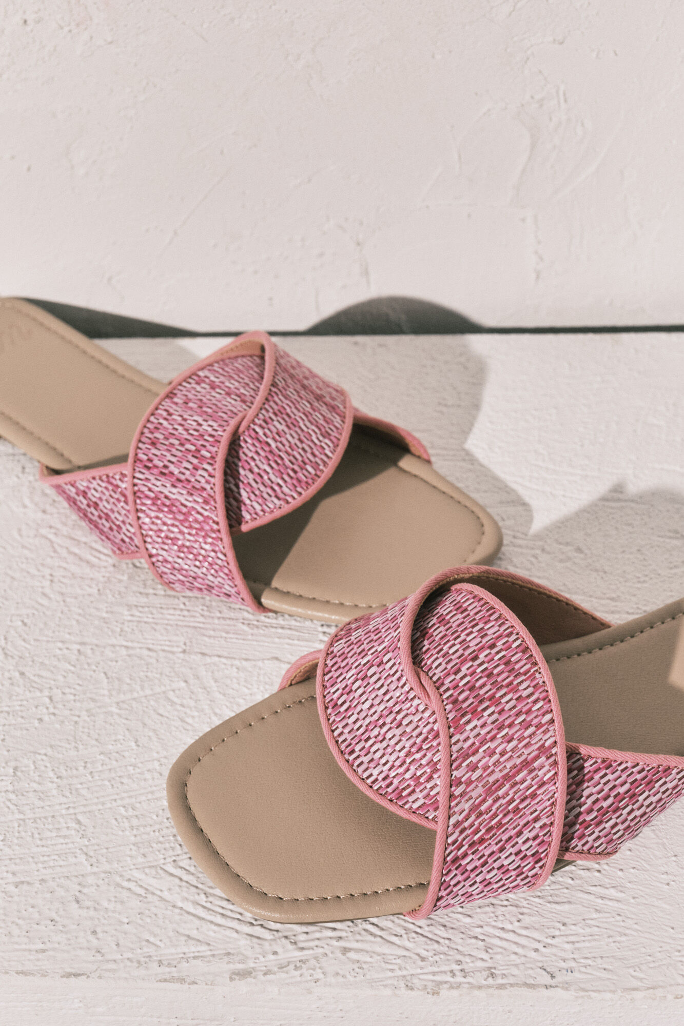 Women'secret Sandalias pala rafia rosa