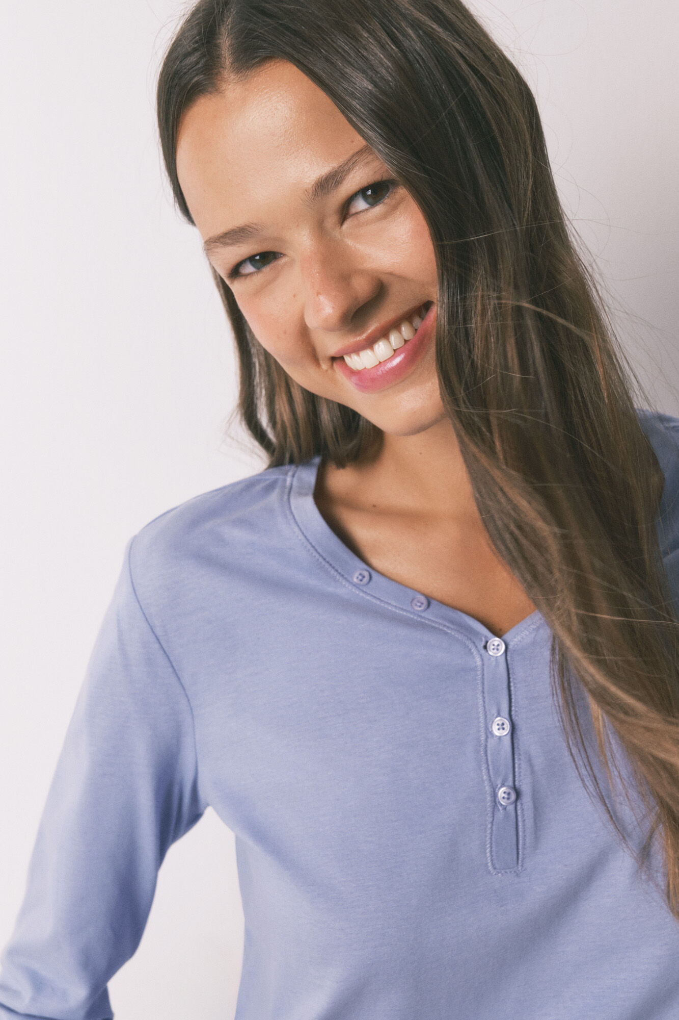 Women'secret Camiseta manga larga algod&oacute;n perchado lila