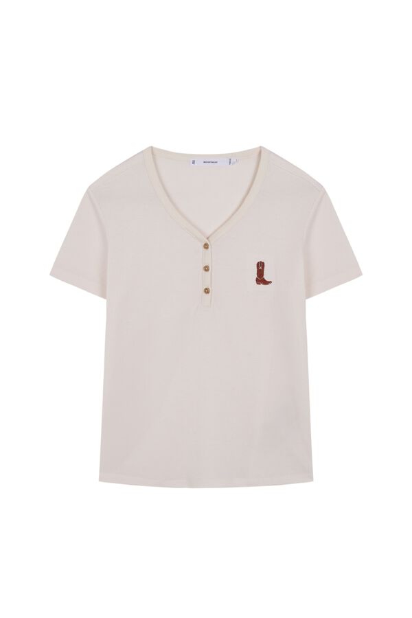 Women'secret Camiseta manga corta beige beige