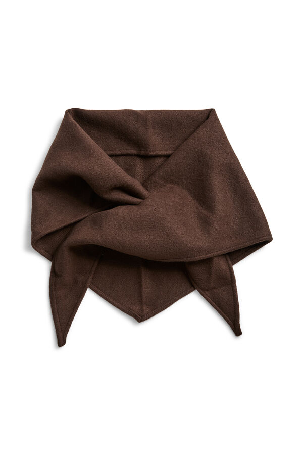 Pieces Pa&ntilde;uelo triangular de invierno marr&oacute;n