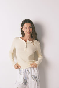 Women'secret Camiseta manga larga algod&oacute;n amarillo