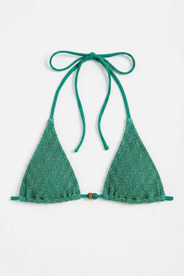 Women'secret Top bikini cortina halter lurex verde verde