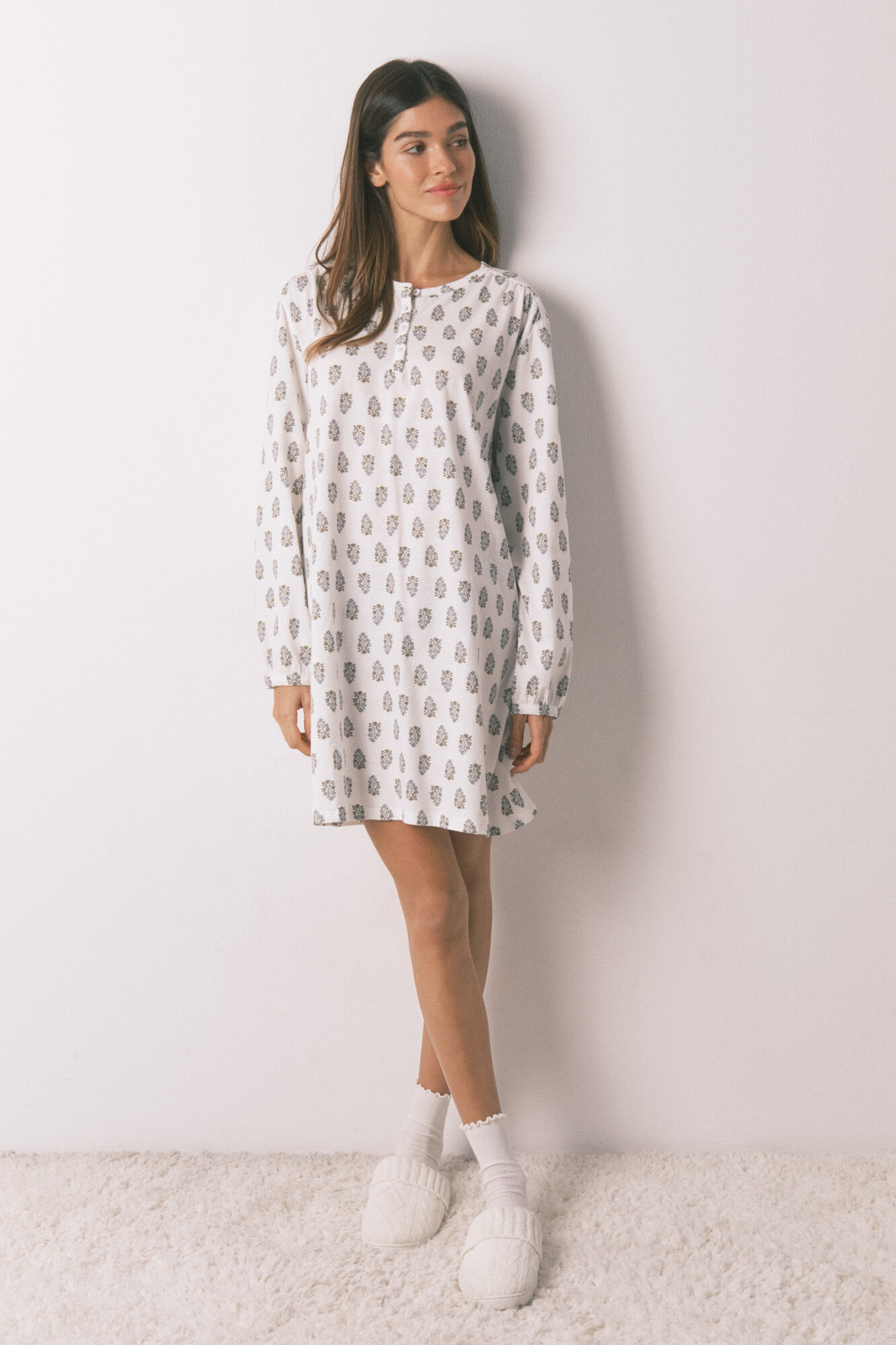 Women'secret Camis&oacute;n corto algod&oacute;n flores