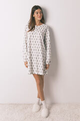 Women'secret Camis&oacute;n corto algod&oacute;n flores blanco