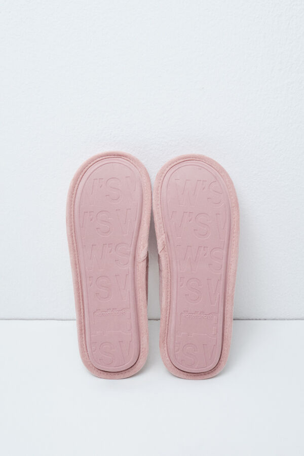 Women'secret Zapatillas casa mocas&iacute;n forrado rosa rosa