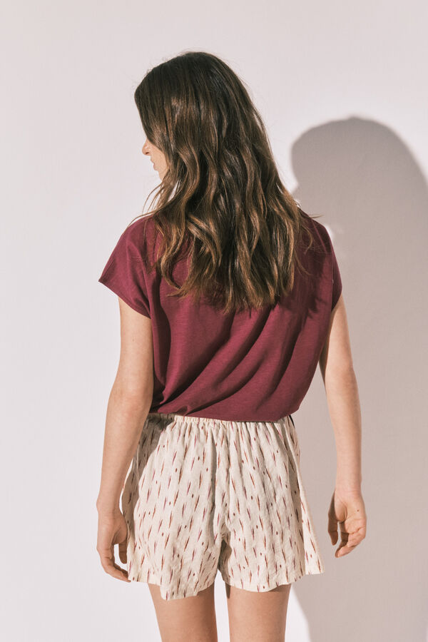 Women'secret Pantal&oacute;n corto estampado marfil