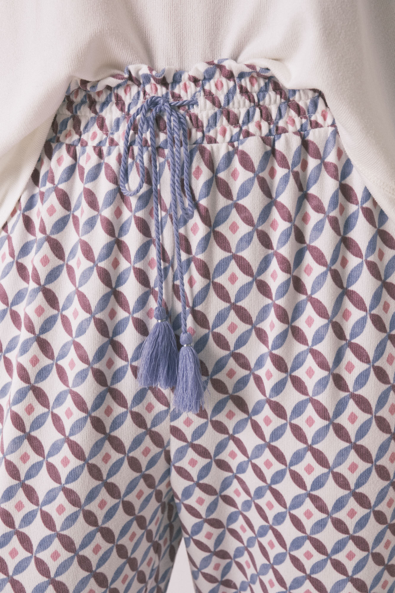 Women'secret Pantal&oacute;n largo ancho punto suave azul