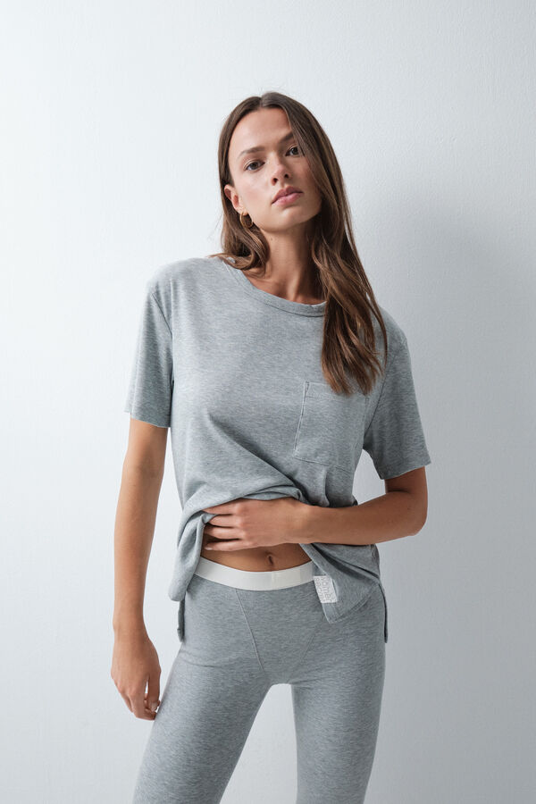 Women'secret Pijama largo camiseta legging gris gris