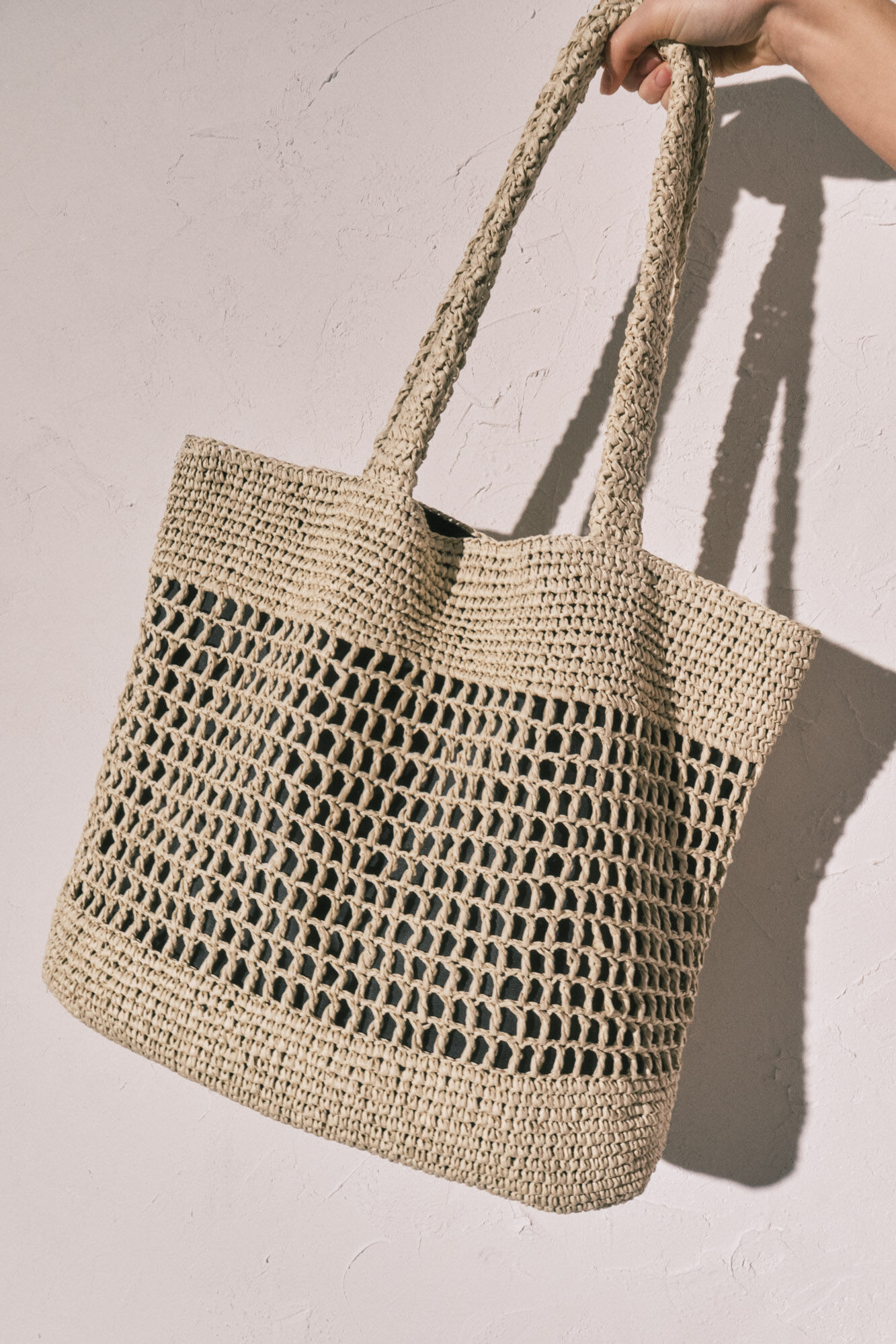 Women'secret Bolso tote grande rafia natural