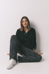 Women'secret Pantal&oacute;n largo animal print gris gris