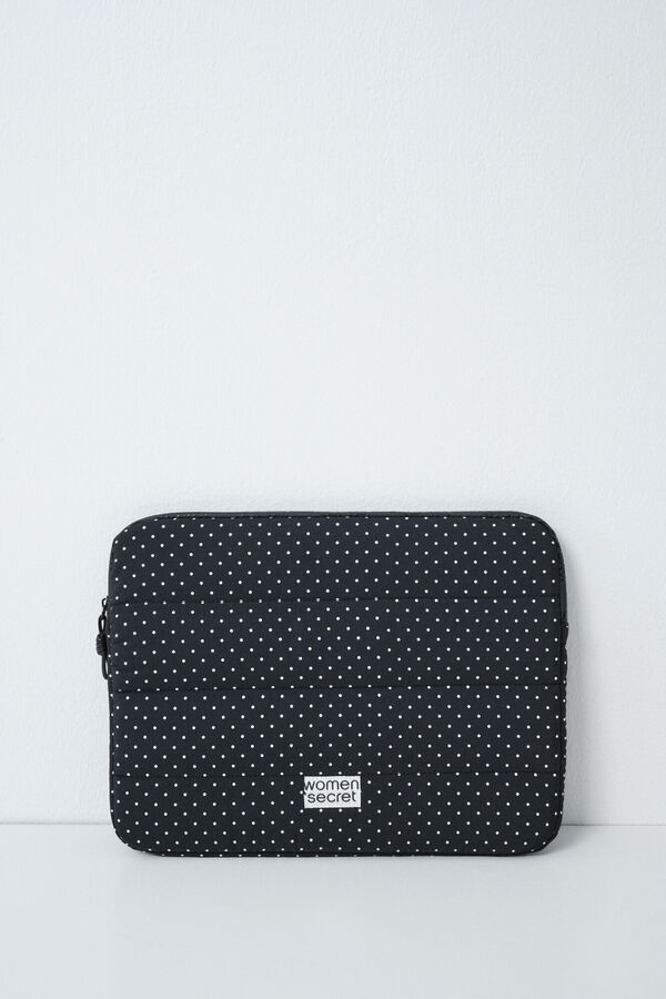 Women'secret Funda ordenador negra lunares negro