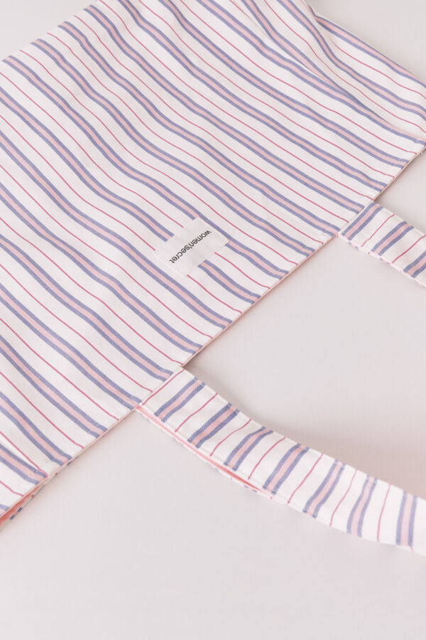 Women'secret Bolso tote solidario algod&oacute;n rayas estampado