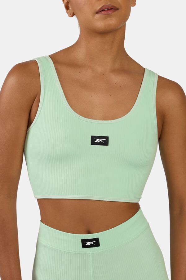 Reebok Sujetador acanalado multi posici&oacute;n verde