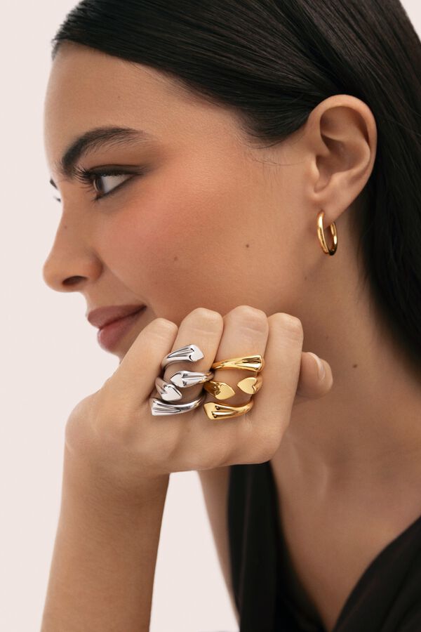 Singularu Anillo Abbraccio Amour B.Oro  gris