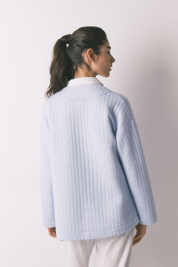 Women'secret Bata corta alcochada azul estampado