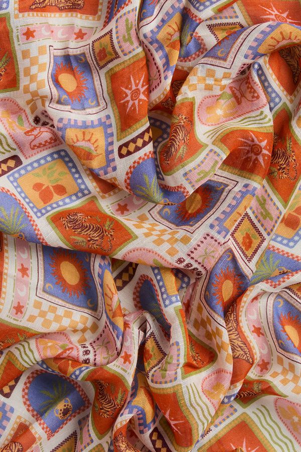 Pieces Pa&ntilde;uelo viscosa ECOVERO&trade; estampado blanco