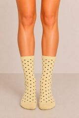 Pieces Calcet&iacute;n estampado lurex amarillo