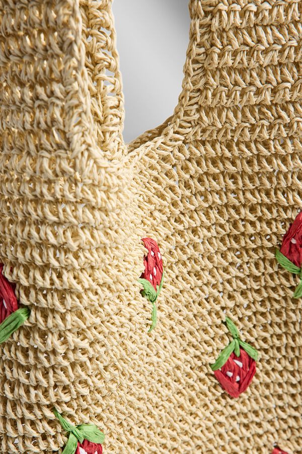 Pieces Shopper Paperstraw playa nude
