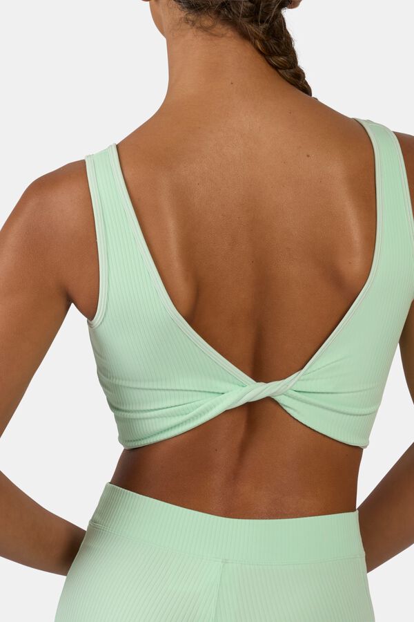 Reebok Sujetador acanalado multi posici&oacute;n verde