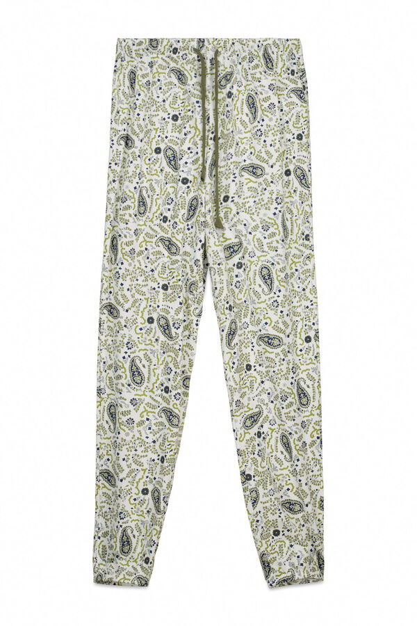 Women'secret Pantal&oacute;n largo algod&oacute;n estampado Paisley estampado