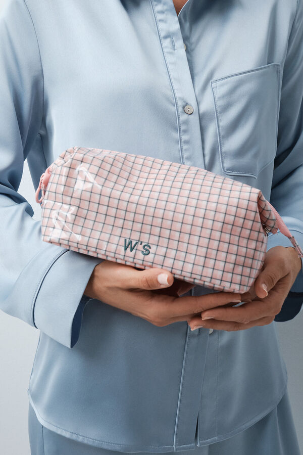Women'secret Neceser mediano cuadros asa estampado