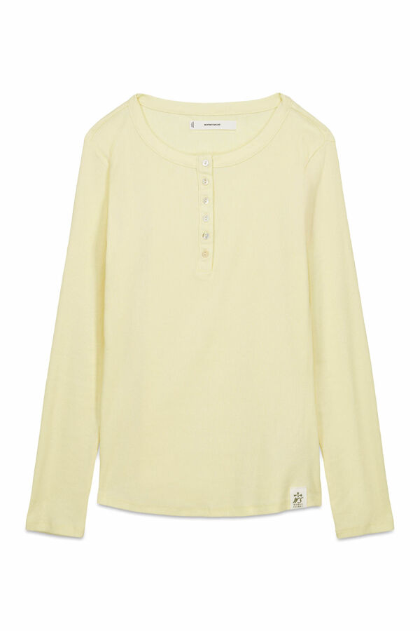 Women'secret Camiseta manga larga algod&oacute;n amarillo amarillo