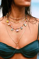 Singularu Collar Shells Acero Ba&ntilde;o Oro amarillo