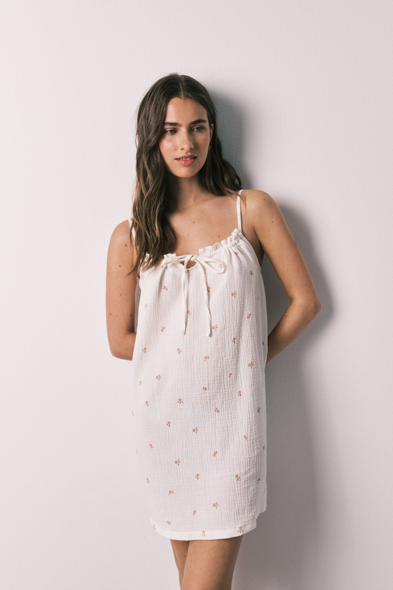 Women'secret Camis&oacute;n corto tirantes algod&oacute;n blanco