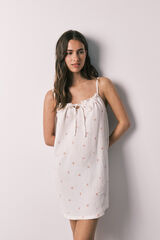Women'secret Camis&oacute;n corto tirantes algod&oacute;n blanco marfil