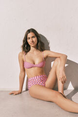 Women'secret Boy short bikini estampado geom&eacute;trico rosa