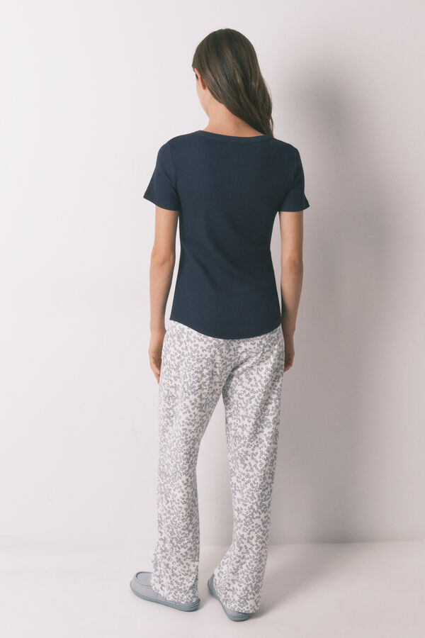 Women'secret Pantal&oacute;n largo algod&oacute;n estampado floral estampado