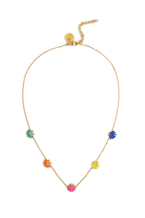 Singularu Collar Conchas Enamel Ba&ntilde;o Oro amarillo