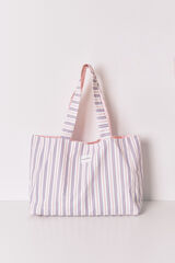 Women'secret Bolso tote solidario algod&oacute;n rayas estampado