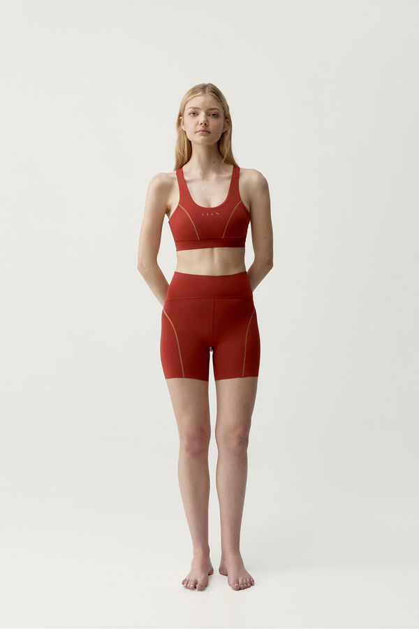 Born Living Yoga Pantal&oacute;n corto deportivo Brone rojo rojo