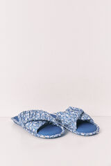 Women'secret Pack viaje zapatillas casa azul estampado
