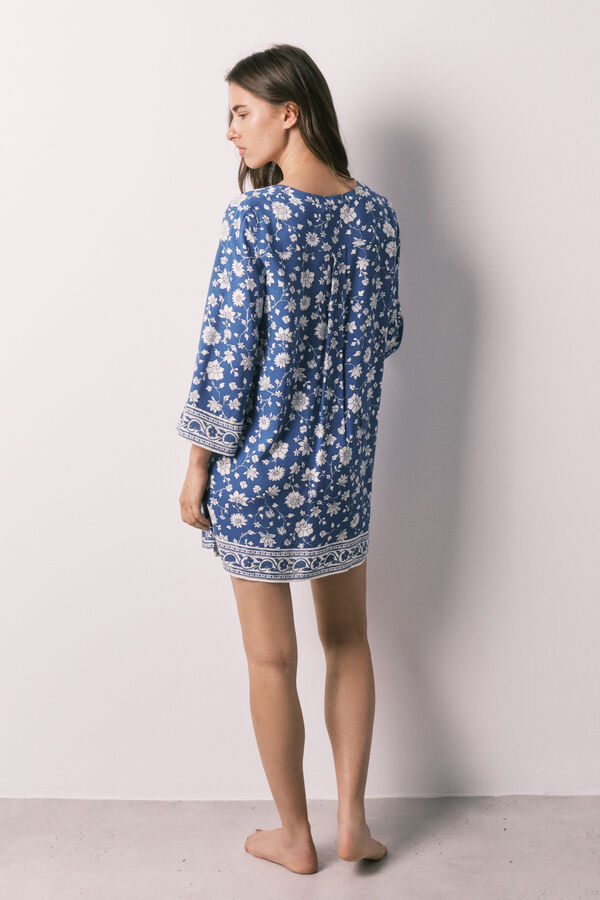 Women'secret Camisola azul flores estampado