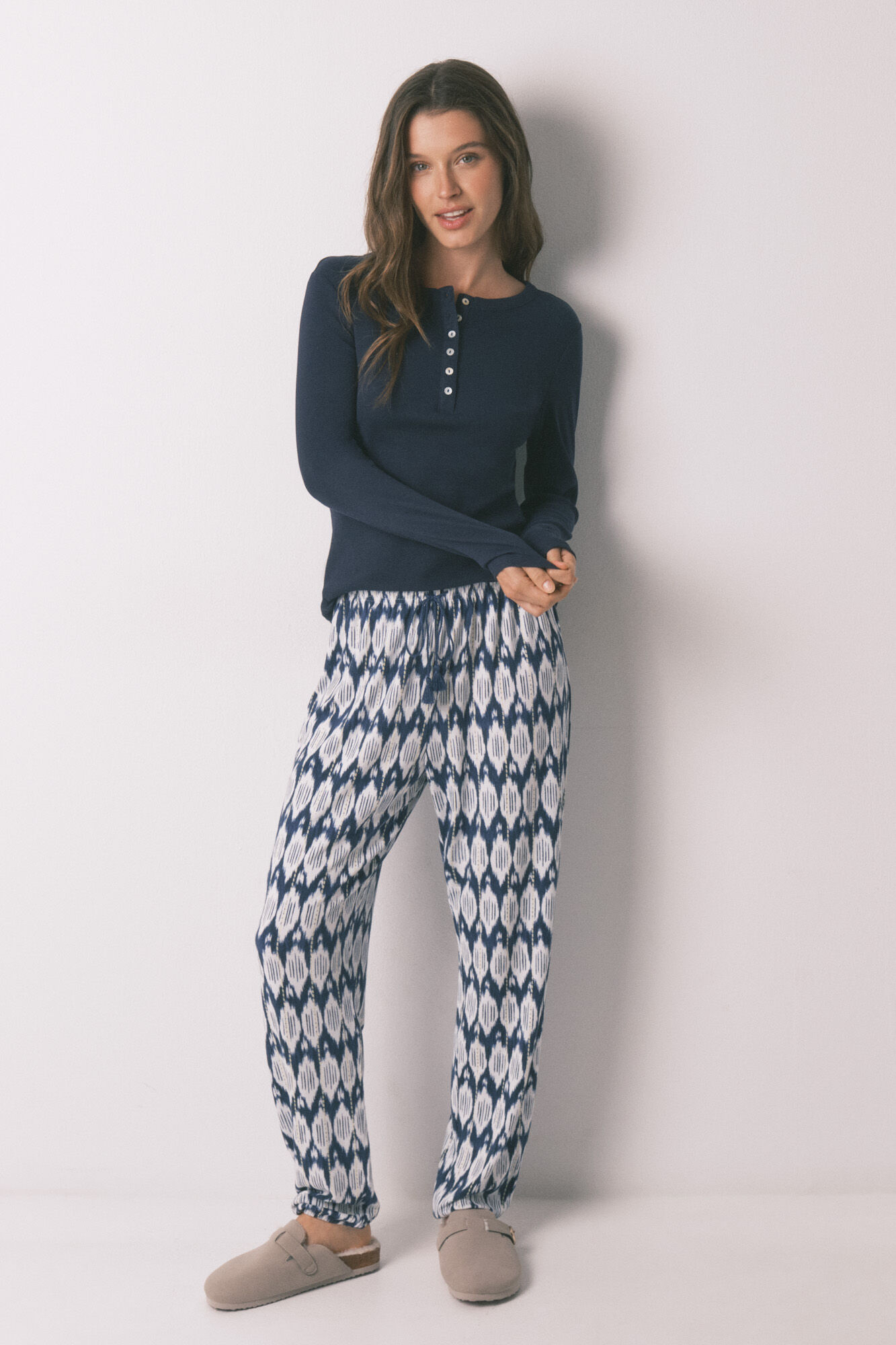 Women'secret Camiseta manga larga algod&oacute;n azul