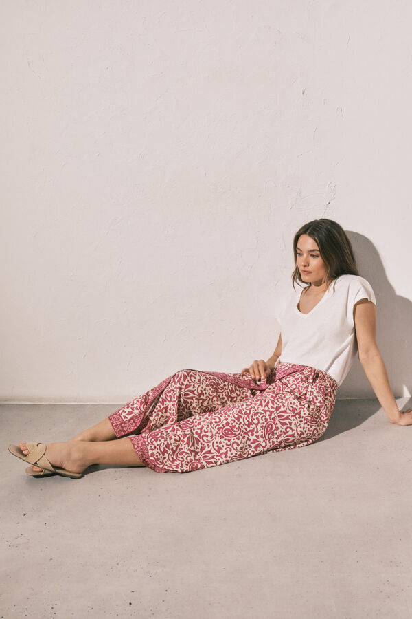 Women'secret Pantal&oacute;n balin&eacute;s estampado boho rosa