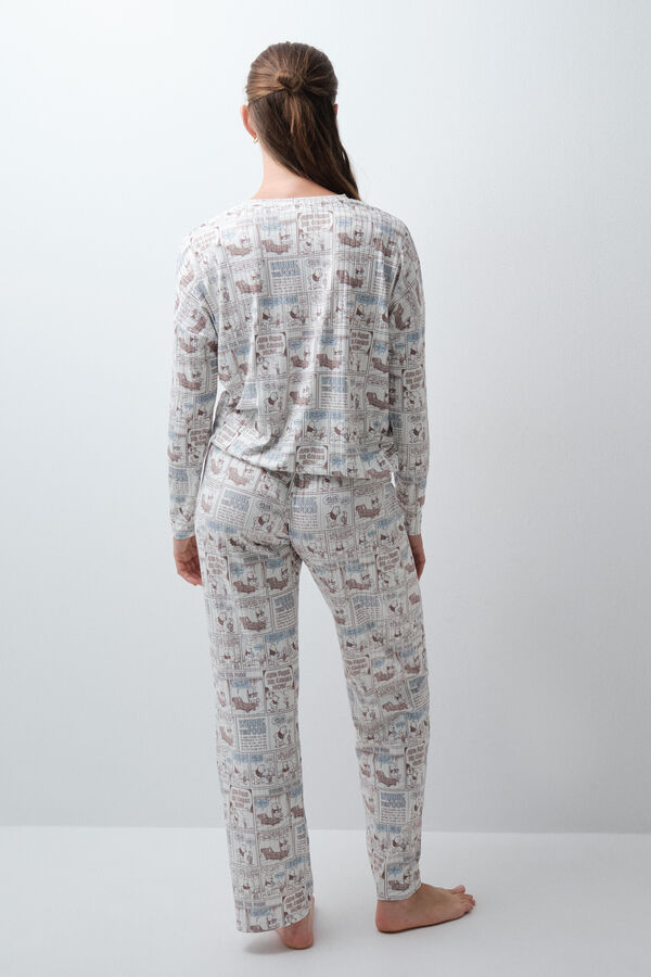 Women'secret Pijama largo c&oacute;mic Winnie The Pooh blanco