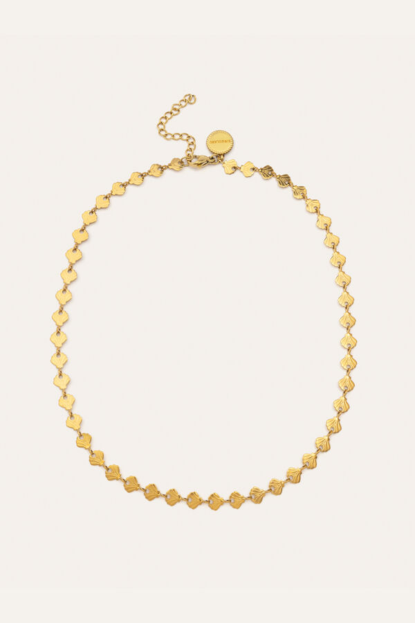 Singularu Collar Shells Acero Ba&ntilde;o Oro amarillo