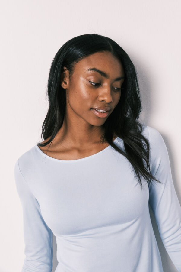 Women'secret Pijama corto viscosa tacto suave azul azul