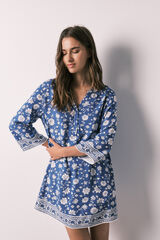 Women'secret Camisola azul flores estampado