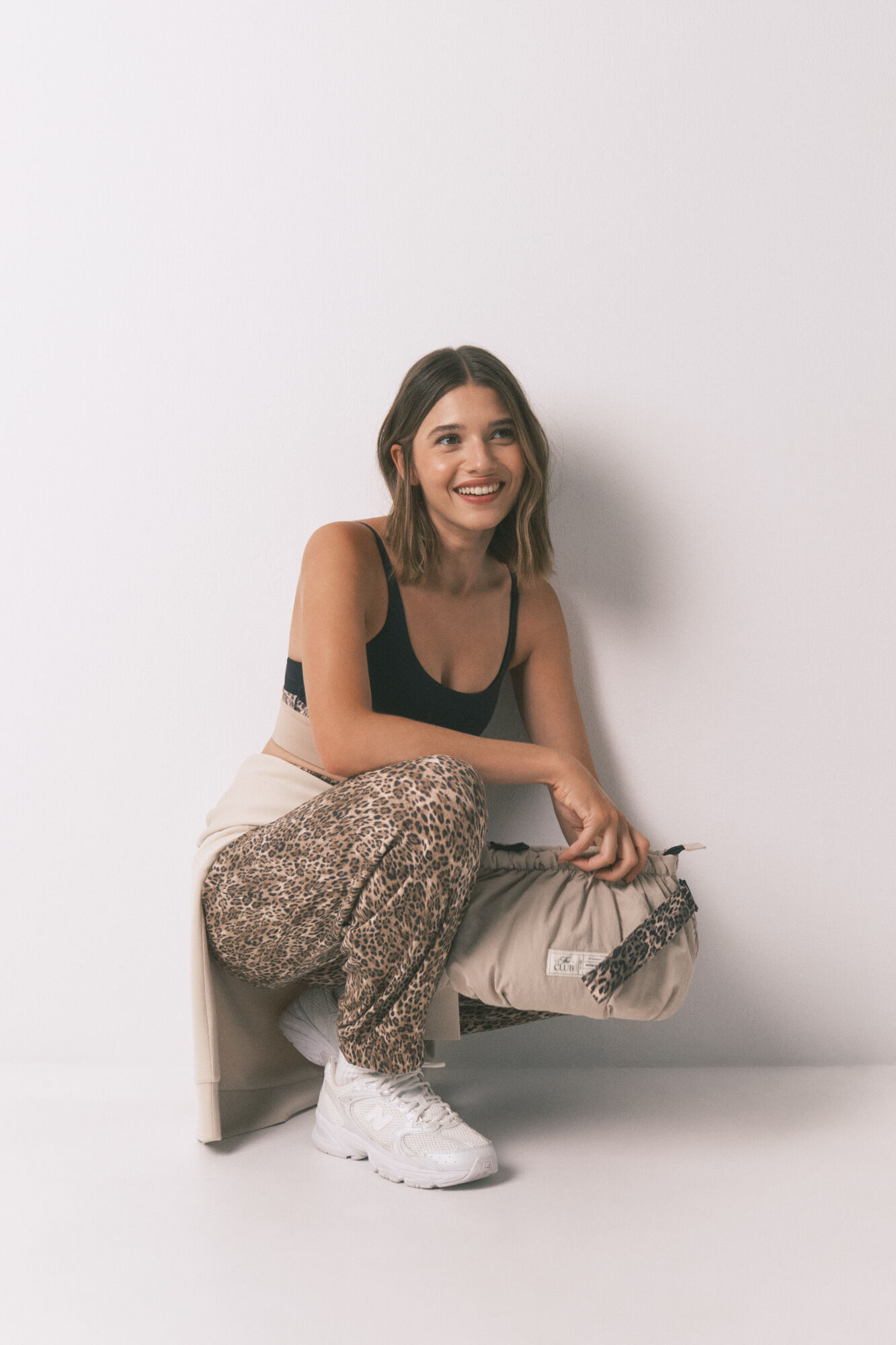 Women'secret Pantal&oacute;n largo carrot animal print marr&oacute;n