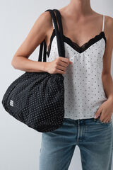 Women'secret Bolso acolchado fruncido negro