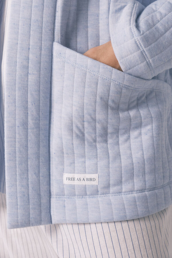 Women'secret Bata corta alcochada azul estampado