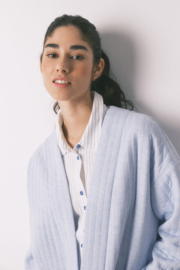 Women'secret Bata corta alcochada azul estampado