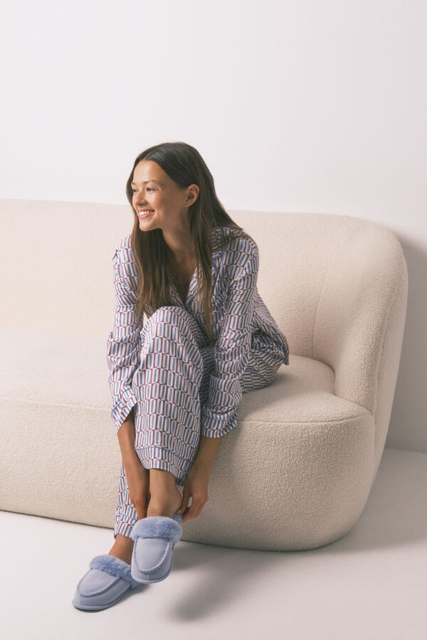 Women'secret Zapatillas casa pelo sint&eacute;tico lila morado/lila